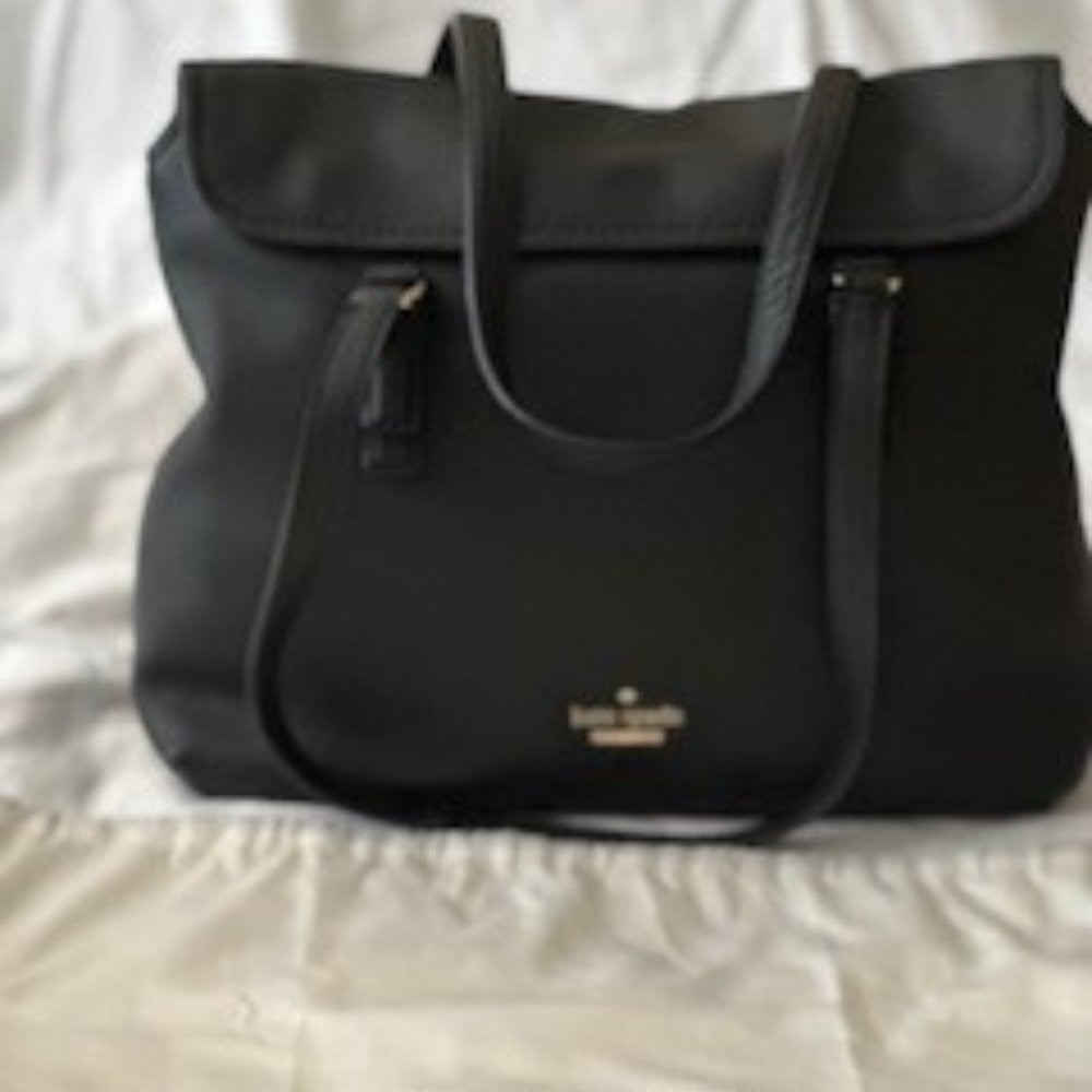 KATE SPADE JACKSON STREET ARIETTA PEBBLED LEATHER TOTE - BLACK - Picture 3 of 6